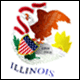 3D Illinois Flag