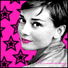 Audrey Hepburn - pink and black